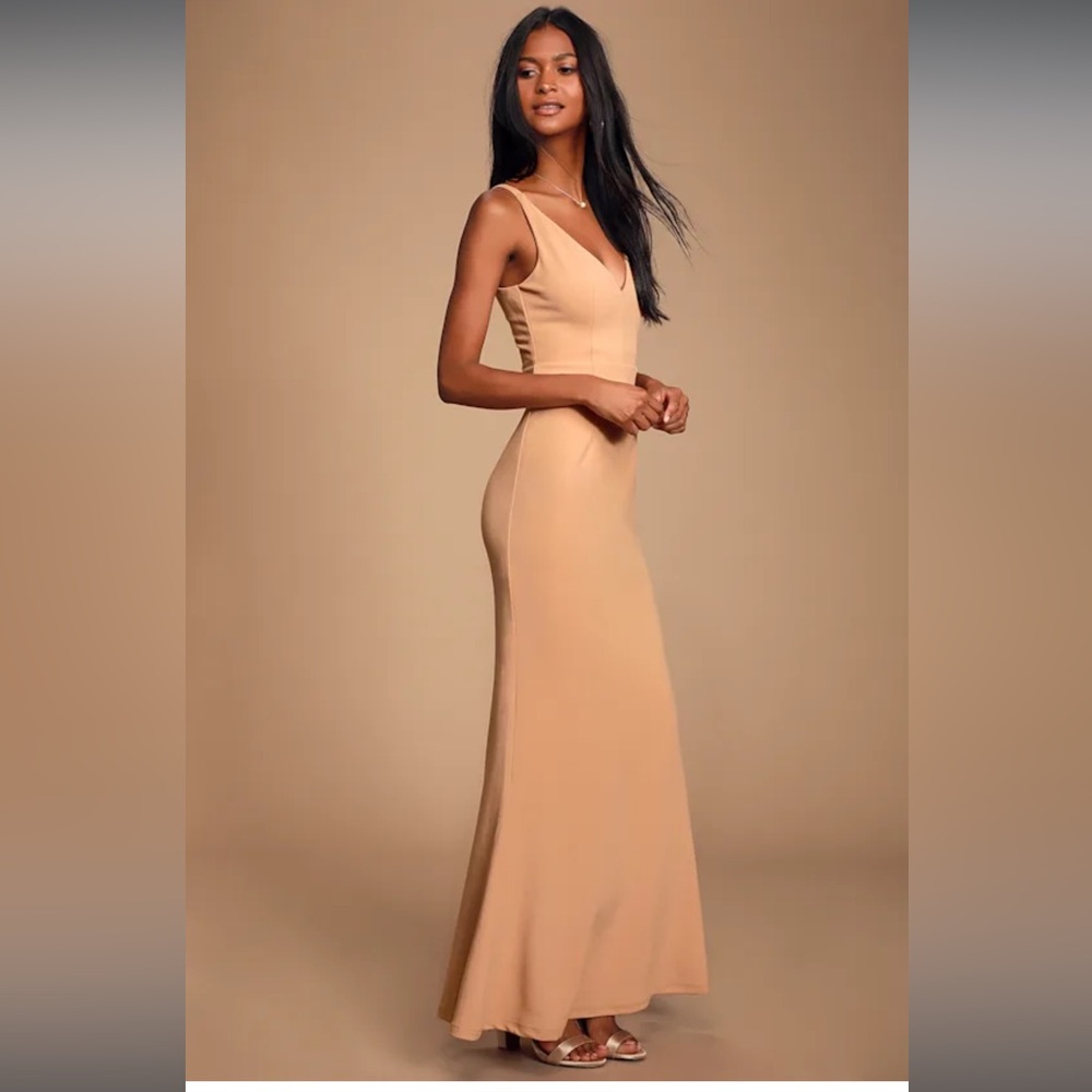 NWT- Lulus Melora Nude Dress